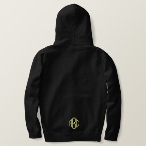 Embroidery Monogram Personalized Initials Embroidered Hoodie