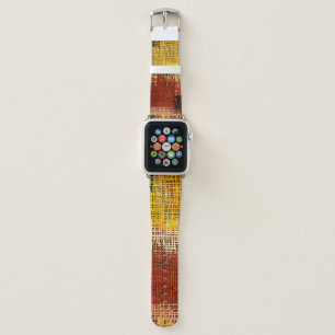 Embroidery ornament, colored lines, bohemian style apple watch band