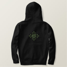 Embroidery Personalized Monogram Initials Embroidered Hoodie