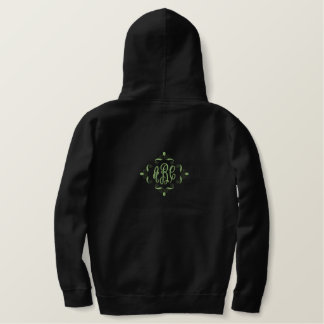 Embroidery Personalized Monogram Initials Embroidered Hoodie