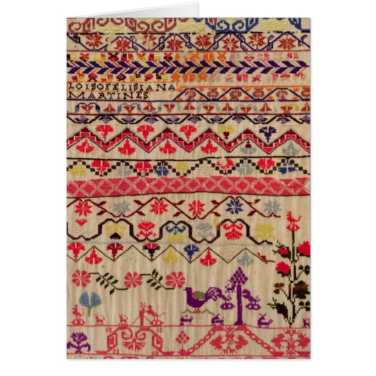 Embroidery sampler cards (Front)