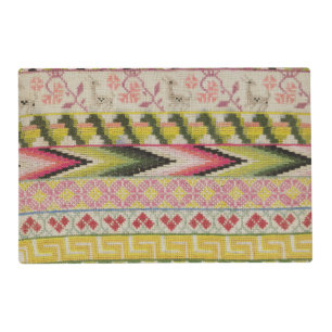 Embroidery sampler placemat