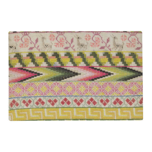 Embroidery sampler placemat (Front)
