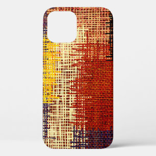 Embroidery - seamless ornament. Colored lines on a iPhone 12 Case
