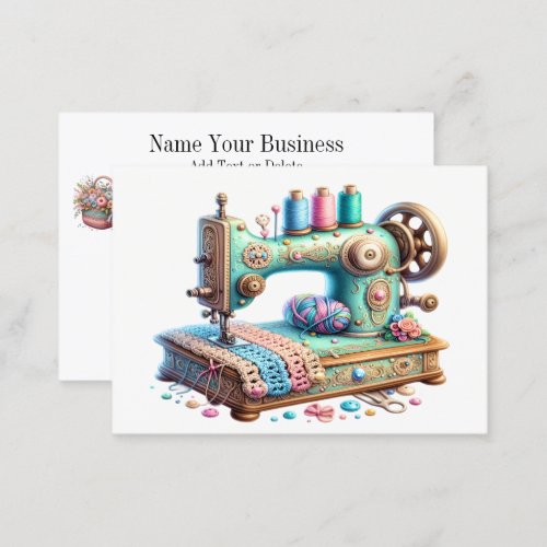 Embroidery  Sewing  Seamstress  Business Card