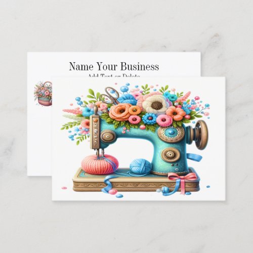 Embroidery  Sewing  Seamstress  Business Card