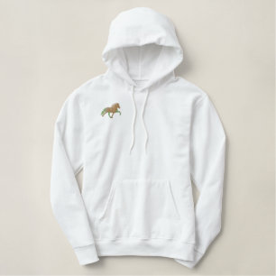 Embroidery Shaded Tan Icelandic Embroidered Hoodi Hoodie