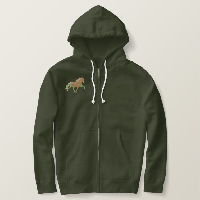 Embroidery Shaded  Tan Icelandic Embroidered Hoodie (Design Front)