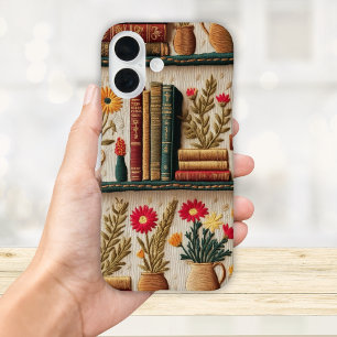 Embroidery style Bookcase iPhone 16 Case