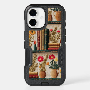 Embroidery style Bookcase iPhone 16 Case