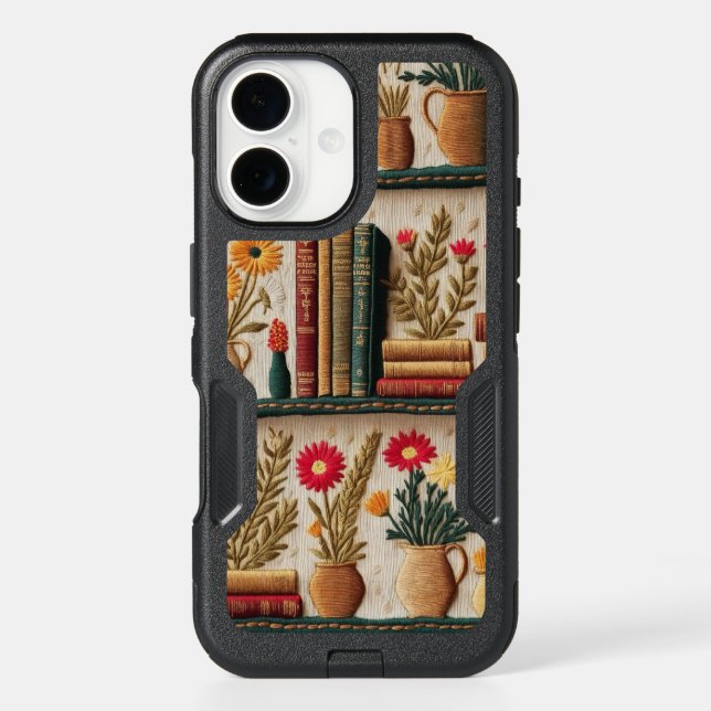 Embroidery style Bookcase Otterbox iPhone Case (Back)