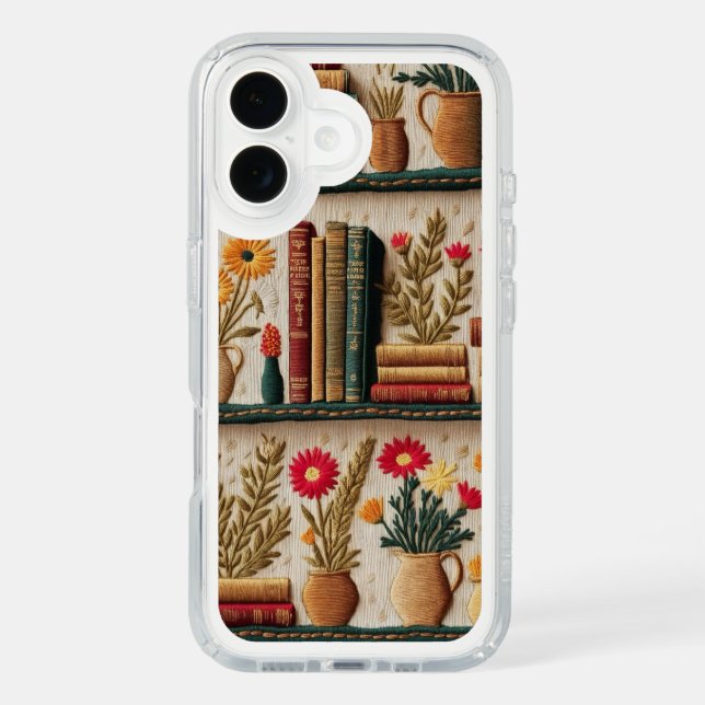 Embroidery style Bookcase Speck iPhone Case (Front)