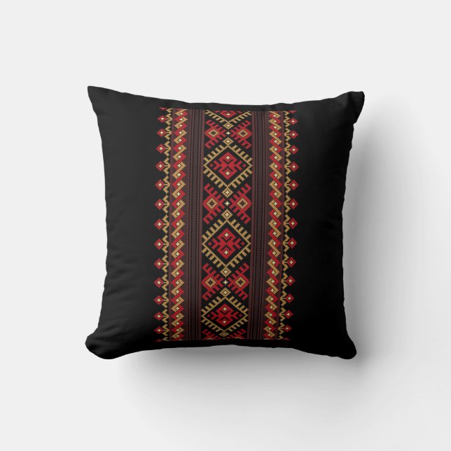 Embroidery Ukraine Vyshyvanka Print Ethnic Pattern Throw Pillow (Front)