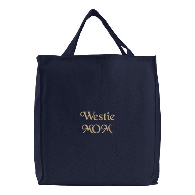Embroidery Westie MOM Tote (Front)
