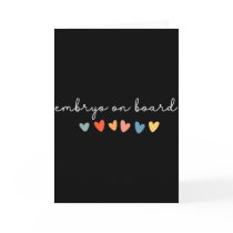 Embryo On Board Heart Ivf Transfer Day Fertility N Card