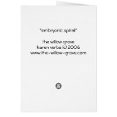 embryonic spiral cards (Back)