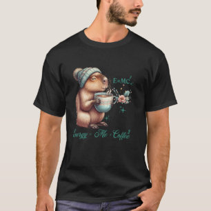 EMC2 Funny Science Coffee Energy Cute Capybaras T-Shirt