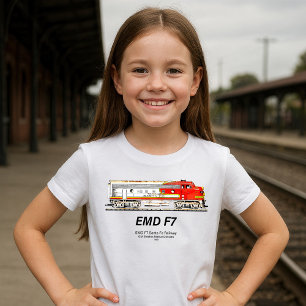 EMD F7 Santa Fe Warbonnet Diesel Locomotive. T-Shirt