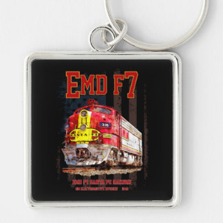 EMD F7 Santa Fe Warbonnet with American Flag. Keychain