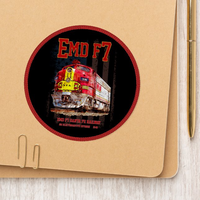 EMD F7 Santa Fe Warbonnet with American Flag. Patch (On Shoe Tip)