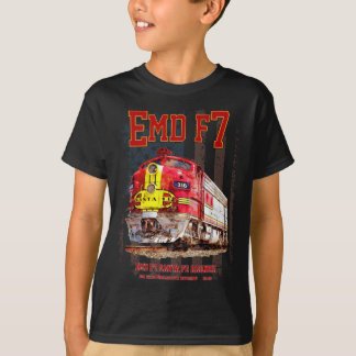 EMD F7 Santa Fe Warbonnet with American Flag. T-Shirt
