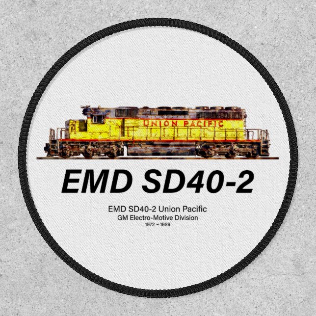 EMD SD40-2 Diesel Locomotive. Union Pacific Patch (Front)