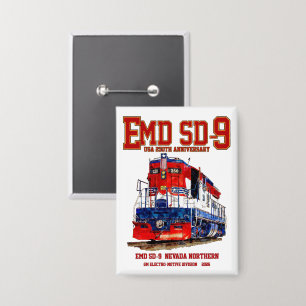 EMD SD-9 USA 250th Anniversary Heritage Locomotive Button