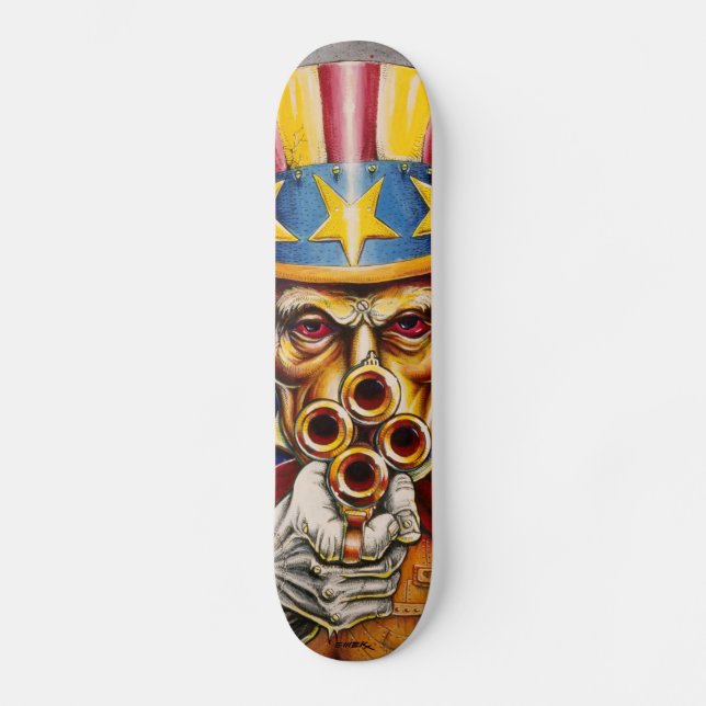 Emek "Uncle Scam" Skateboard Deck (Front)