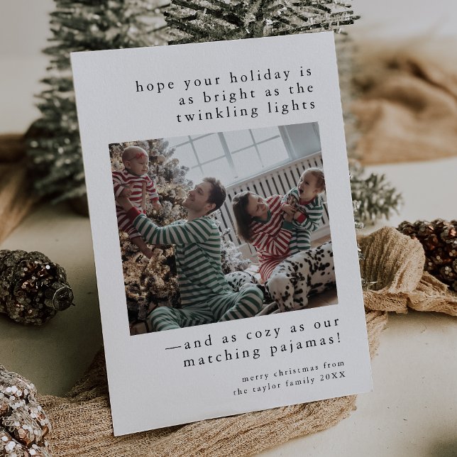 EMELIA Black Cute Family Photo Funny Christmas Holiday Card (EMELIA Black Cute Family Photo Funny Christmas Holiday Card)