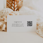 EMELIA Black White Simple QR Code Gift Registry Enclosure Card<br><div class="desc">This black and white simple QR code gift registry enclosure card from the Emelia Collection is the perfect minimal invitation insert. The design features modern boho unadorned typography with a unique minimalist style.

These registry cards are perfect for a wedding,  bridal shower or baby shower.</div>