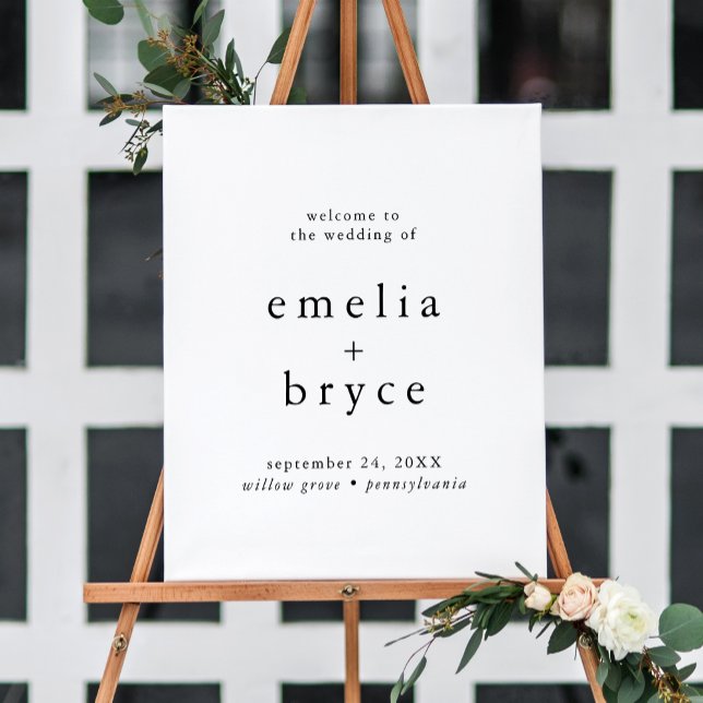 EMELIA Boho Minimalist Unique Wedding Welcome Sign (EMELIA Boho Minimalist Unique Wedding Welcome Sign)