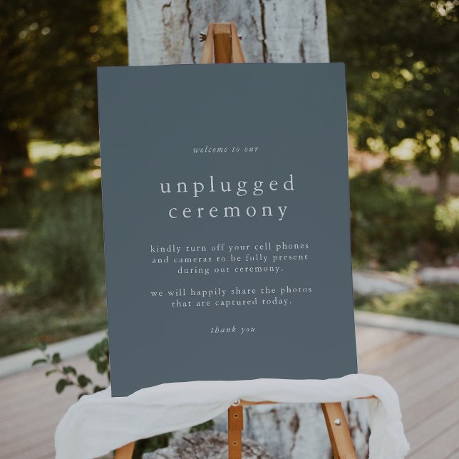 EMELIA Boho Navy Simple Wedding Unplugged Ceremony Foam Board (EMELIA Boho Navy Simple Wedding Unplugged Ceremony Foam Board)