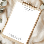 EMELIA Boho Personal Business Professional Company Letterhead<br><div class="desc">This boho personal business professional company letterhead from the Emelia Collection is perfect for a small business owner, consultant and more. The black and white design features modern boho unadorned typography with a unique minimalist style. Personalize your headed paper with your name and title, address, phone number, email address website...</div>