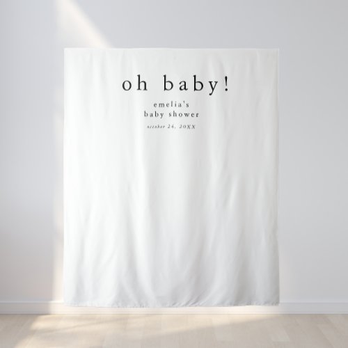 EMELIA Boho Simple Photo Prop Baby Shower Backdrop