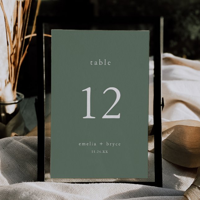 EMELIA Forest Sage Green Wedding Table Numbers (EMELIA Forest Sage Green Wedding Table Numbers)