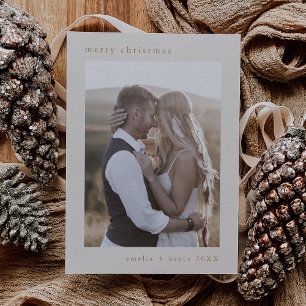 EMELIA Gold Bohemian Xmas Family Photo Christmas Holiday Card