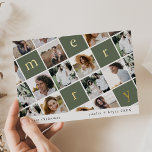 EMELIA Gold Foil Green Multi Photo Christmas Foil Holiday Card<br><div class="desc">EMELIA Gold Foil Green Family Multi Photo Christmas Foil Holiday Card.

Personalize the front of the card with 10 photos,  your family name and the year. Personalize the back with an optional holiday greeting or family news,  and your family name.</div>