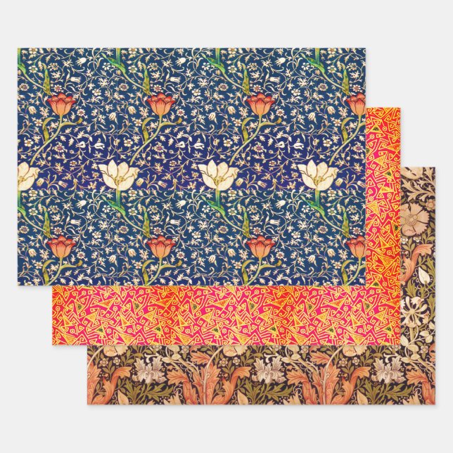 Emelia, Mandinka and William Morris Wrapping Paper Sheets (Set)