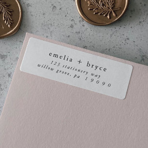 EMELIA Minimalist Unique Return Address Labels