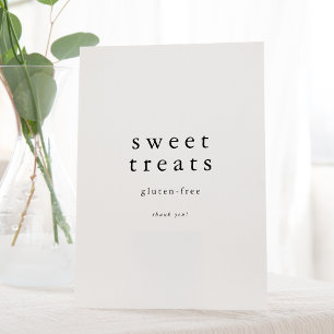 EMELIA Minimalist Unique Simple Sweet Treats Pedestal Sign