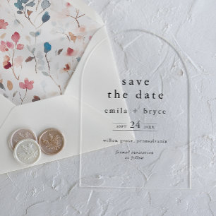 EMELIA Modern Arch Unique Wedding Save the Date