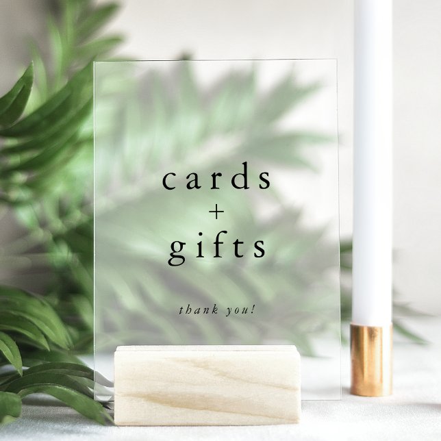 EMELIA Modern Boho Unique Cards and Gifts Wedding Acrylic Sign (EMELIA Modern Boho Unique Cards and Gifts Wedding Acrylic Sign)