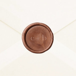 EMELIA Monogram Minimalist Unique Neutral Wedding Wax Seal Sticker