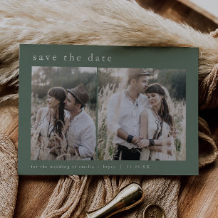 EMELIA Mountain 2 Photo Modern Forest Boho Wedding Save The Date