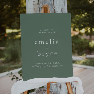EMELIA Nature Rustic Woodland Wedding Welcome Sign