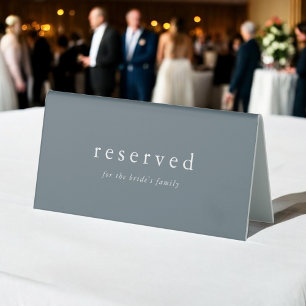 EMELIA Navy Rustic Minimal Boho Wedding Reserved Table Tent