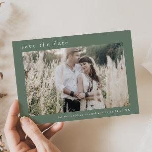 EMELIA Photo Modern Mountain Sage Simple Wedding Save The Date