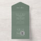 EMELIA QR Code White Black Rustic Simple Wedding All In One Invitation