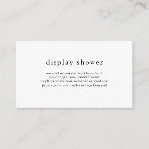 EMELIA Rustic Display Shower Card