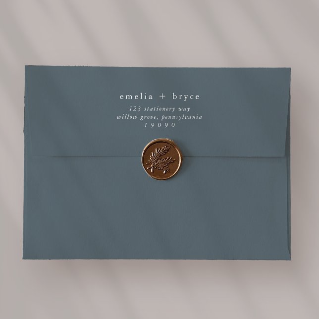 EMELIA Rustic Navy Wedding Invitation Envelope (EMELIA Rustic Navy Wedding Invitation Envelope)